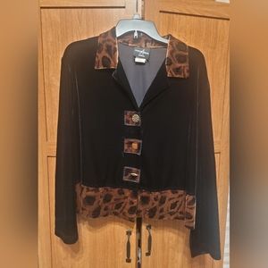 Womens size 18 vintage positive attitude chic velvet jacket